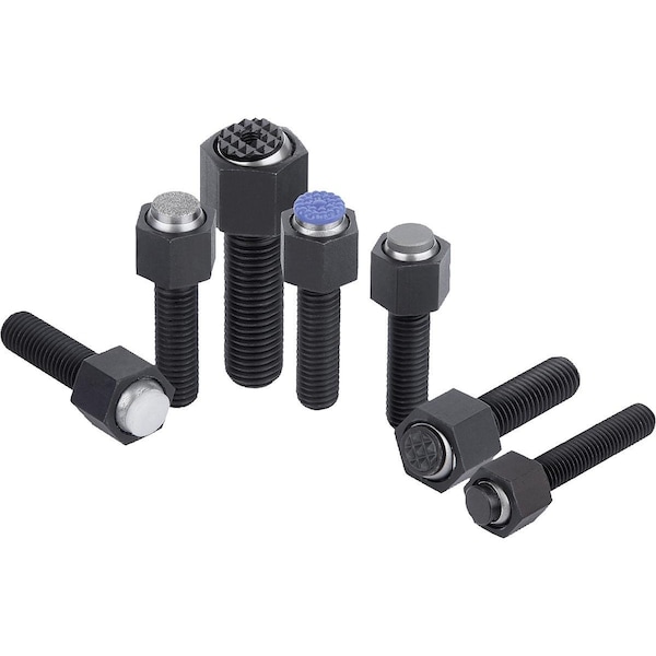 Self-Aligning Pads With O-Ring, Form:O Carbon Steel, Interchangable Insert, Comp:Diamond, Sw=24